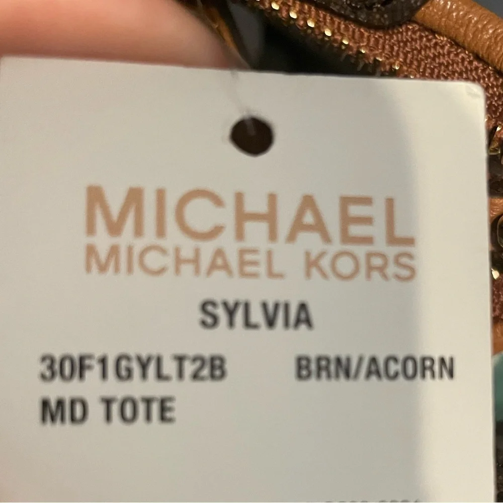 Michael Kors Sylvia Top Zip Brown MK BRN/Luggage Medium Tote - NWT